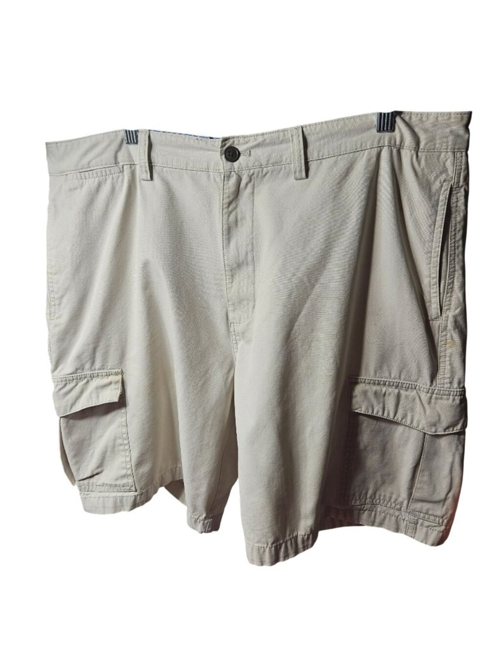 Chaps Mens Cargo Shorts 40 Beige Cotton Casual Wear With Pockets